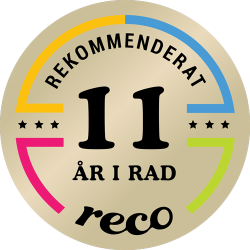 RECO badge 11 år irad